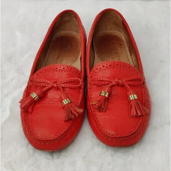 Lauren Ralph Lauren Orange Loafers Sz US 5 - Picture 3 of 10